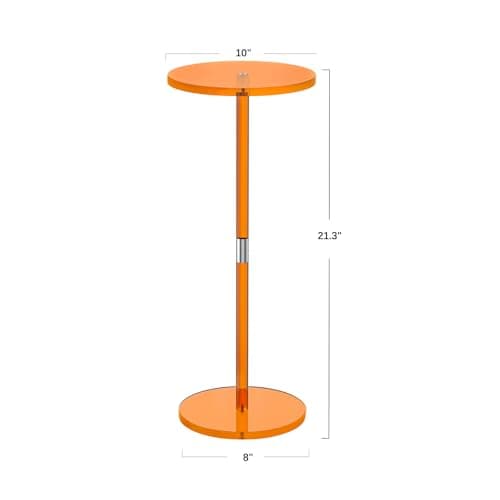 Acrylic Clear Side Table for Small Spaces, Easy Assembly Living Roomecess Office