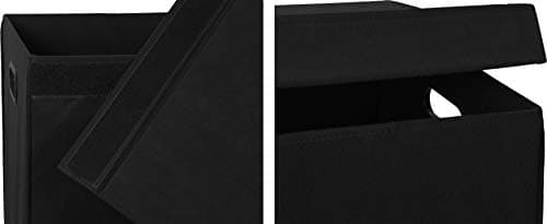 Black Houseware Double Laundry Hamper with Lid & Removable Bags