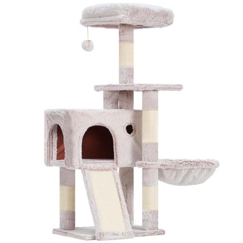 Smoky Gray Multi-Level Cat Tower with Scratching Board GCT005SG — Muchroom