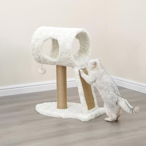 Catry Scratching Pad & Playhouse - Sturdy Cat Tree with Tunnel Toys (24.02”)