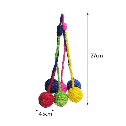 Eco-Friendly Sisal Rope Ball for Indoor Cats - Hanging Interactive Toy