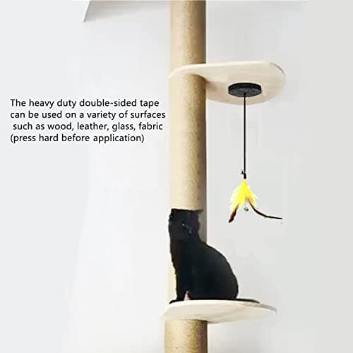 SHENGOCASE 10-Pack Hanging Feather Ball Toy for Cat Tree Towers