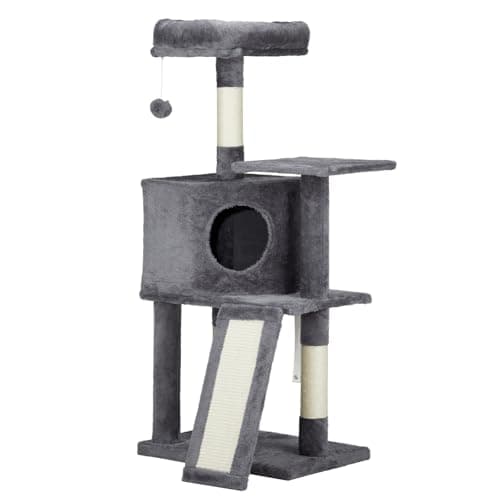 Indoor Cat Tree Tower 47-Inch Condo with Scratching Post &amp; Toys