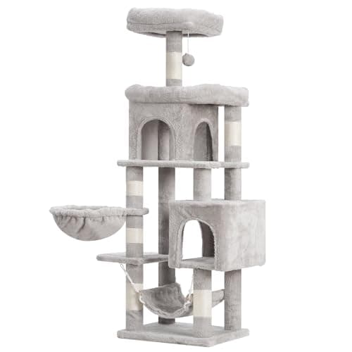 Heybly Multi-Level Cat Tower for Indoor Cats HCT016BR
Heybly Large Platform Cat Tree with Caves HCT016BR
Heybly Cat Condo with Sisal Scratching Posts HCT016BR — Light Gray