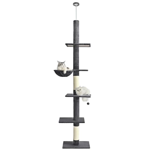 5-Tier Tall Cat Tree with Adjustability & Hammock for Indoor Cats
