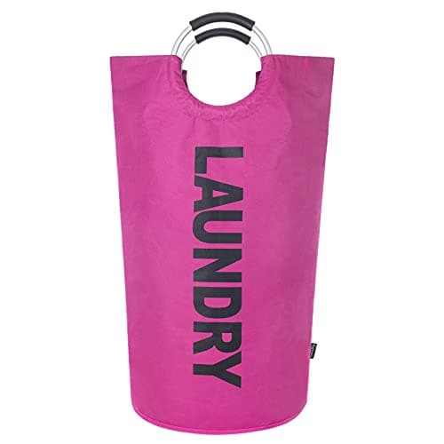 Caroeas 90L Waterproof Laundry Hamper, 13 Colors, Padded Handles, Collapsible Storage — Purple