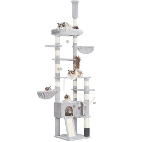 Hey-brother Tall 94.5-106.3 Inch Cat Tree for Large Cats