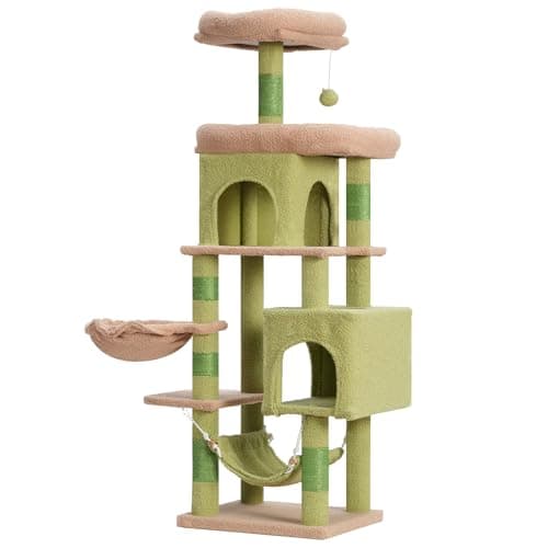 Heybly Multi-Level Cat Tower for Indoor Cats HCT016BR
Heybly Large Platform Cat Tree with Caves HCT016BR
Heybly Cat Condo with Sisal Scratching Posts HCT016BR — Green and Yellow