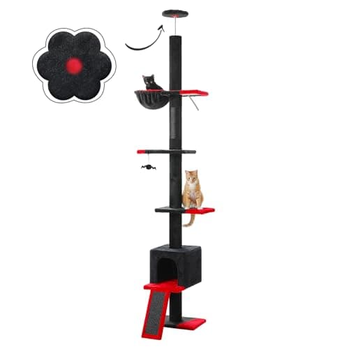 PEQULTI Gothic Climbing Tree Tower, 5 Tiers, Black