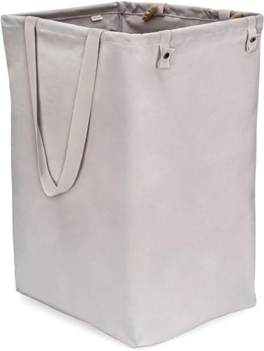 Full Circle Collapsible Hamper for Dirty Clothes & Towels — Gray