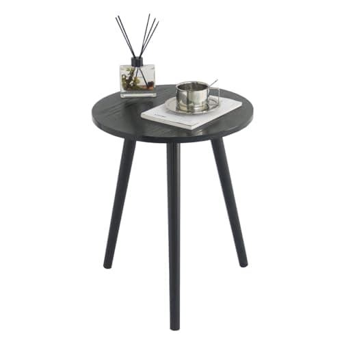 Awaseen Solid Wood Brown Living Room Side Table — Black Walnut