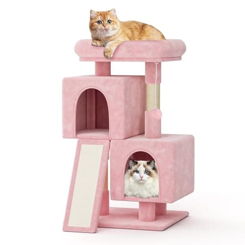 MoNiBloom 34 Inch Cat Tree Tower with 2 Condos & Scratching Post
