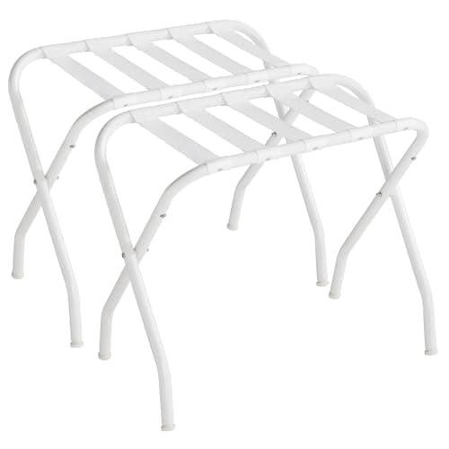 Set of 2 Steel Frame Foldable Luggage Racks for Guest Room