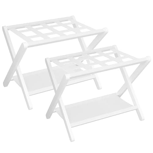Heavy-Duty Folding Luggage Rack Set for Guest Room Bedroom Hotel