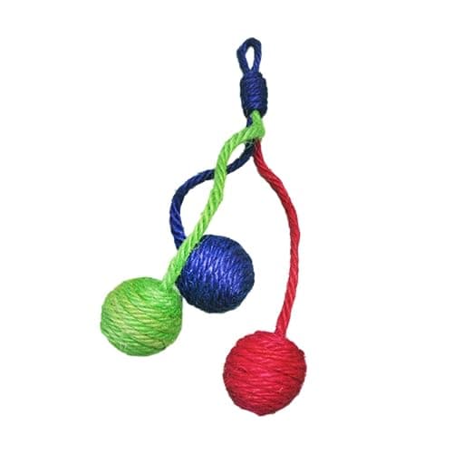 Eco-Friendly Sisal Rope Ball for Indoor Cats - Hanging Interactive Toy