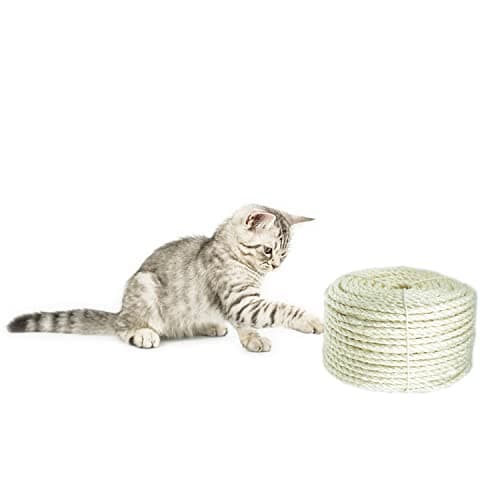 Sisal Rope for Cat Scratcher Replacement and Repair 1/4 inch - 50/100/164 Feet