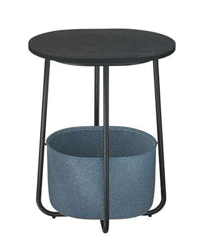 TUTOTAK White TB01BW063 Cloth Storage End Table - Living & Bed Room — Black