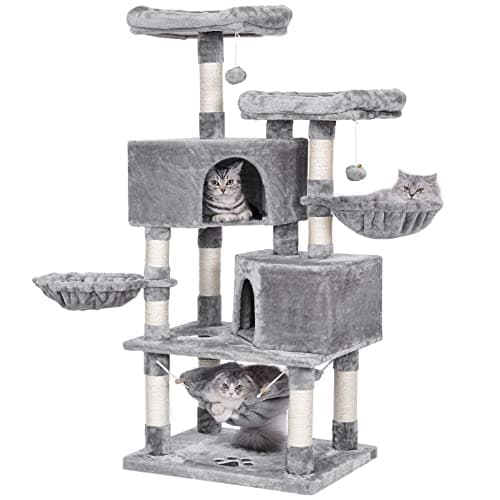 BEWISHOME Multi-Level Indoor Cat Tree with Sisal Posts & Houses MMJ05G
