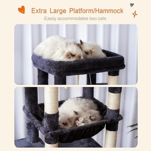 Extra Large Cat Tree for Heavy Cats with Multiple Levels and Cozy Perch