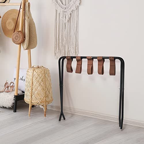 2-Pack Steel Luggage Racks for Extra Space in Guest Rooms & Bedrooms