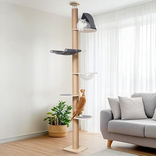 FUKUMARU 6 Level Adjustable Climbing Tower for Cats