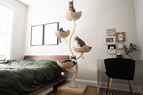 MAU 73" Modern Cat Tree for Large Cats & Scratching Tower