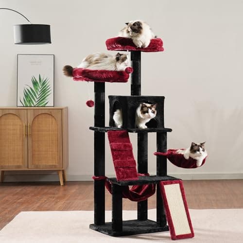 Gothic Cat Tree with Multi-Level Furniture for Indoor Cats