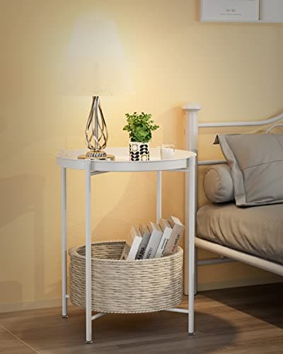 EKNITEY Waterproof Folding End Table for Living Room and Office