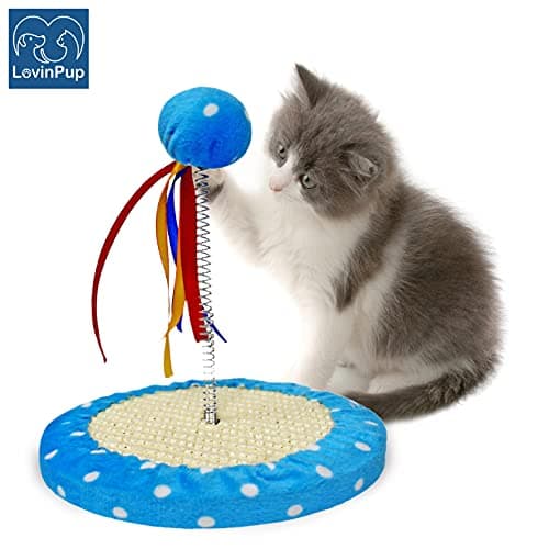 Interactive Cat Tree with Toy Ball & Scratcher, Fun and Entertaining for Cats
