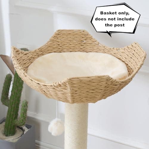 Large Cat Tower Basket Bed Replacement with Soft Cushion