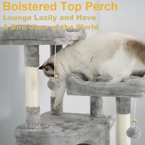 Multi-Level Cat Tree for Big Cats - Cat Condo - Cat Climbing Tower