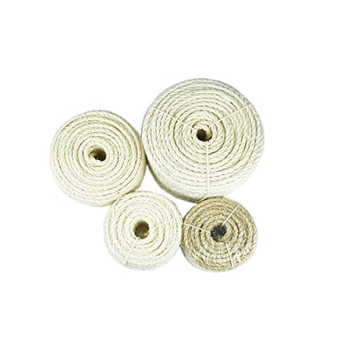 Sisal Rope for Cat Scratcher Replacement and Repair 1/4 inch - 50/100/164 Feet