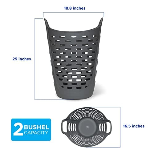 Clorox Flexible Tall Plastic Laundry Hamper - Grey