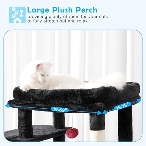 Hey-Brother Large Top Perch Cat Tree with HammockMPJ057BR