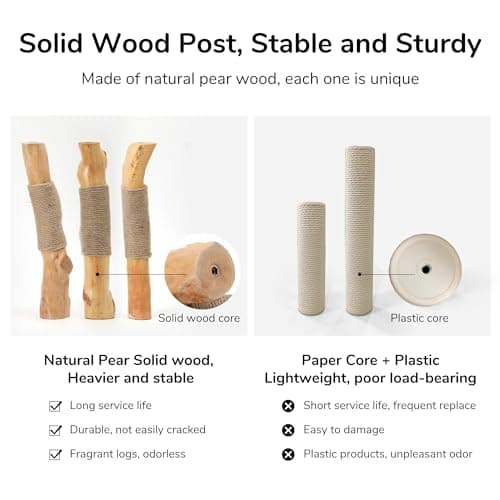 Fukumaru Small Cat Tree with Scratch Post & Wand Toy