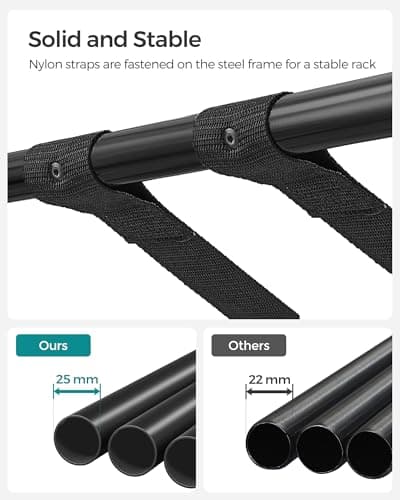 Luggage Rack Set for Guest Room - Set of 2, Foldable Steel Frame (Holds 110 lb)
