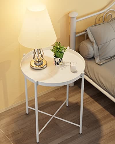 EKNITEY Waterproof Folding End Table for Living Room and Office