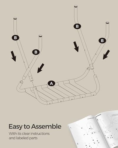 Set of 2 Steel Frame Foldable Luggage Racks for Guest Room