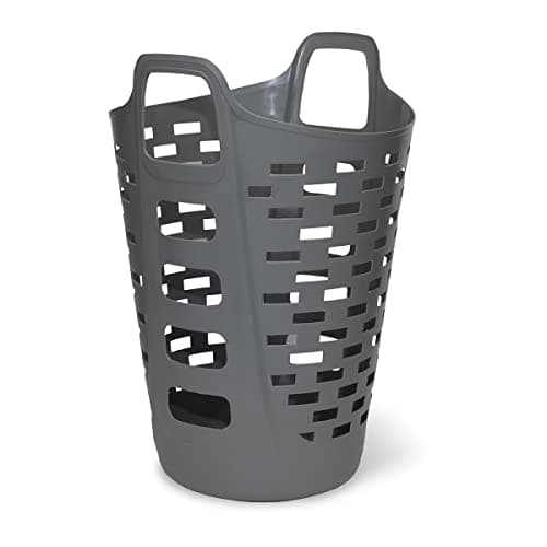 Clorox Flexible Tall Plastic Laundry Hamper - Grey