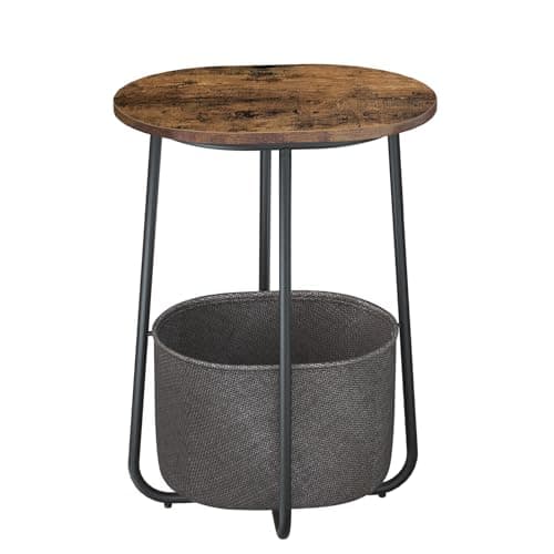 TUTOTAK White TB01BW063 Cloth Storage End Table - Living & Bed Room — Brown