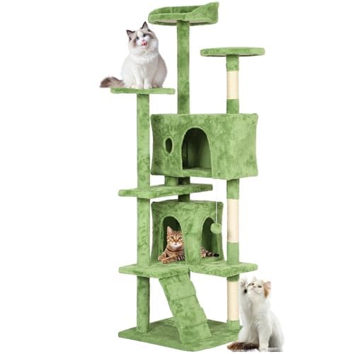 FDW Pink 54in Multi-Level Cat Tree & Scratching Post — Green