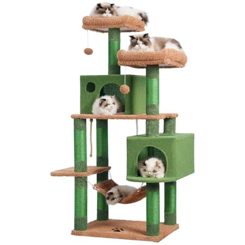 Multi-Level Cat Tree Condo for Kittens, Cats, and Pets — Cactus
