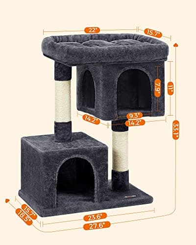 Feandrea Cat Tree with Cat Tower and Condo for Large Cats