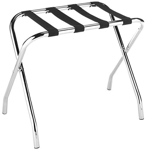 Whitmor Commercial Quality Foldable Chrome Luggage Rack