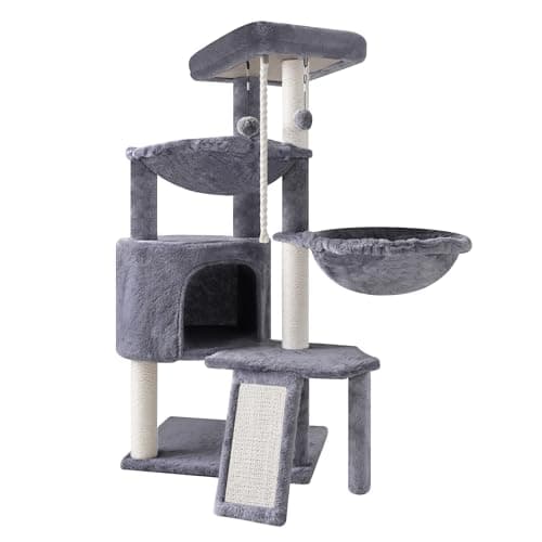 Xin Three-Layer Cat Tree with Condor and Two Hammocks, Grey