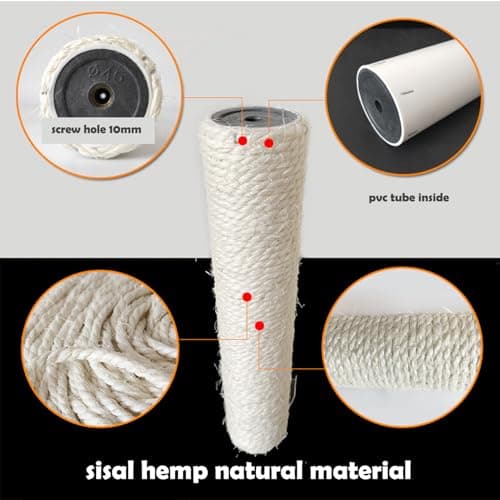 M10 Cat Tree Post Replacement 10mm Bolt Sisal Pole (2.36 * 19.68")