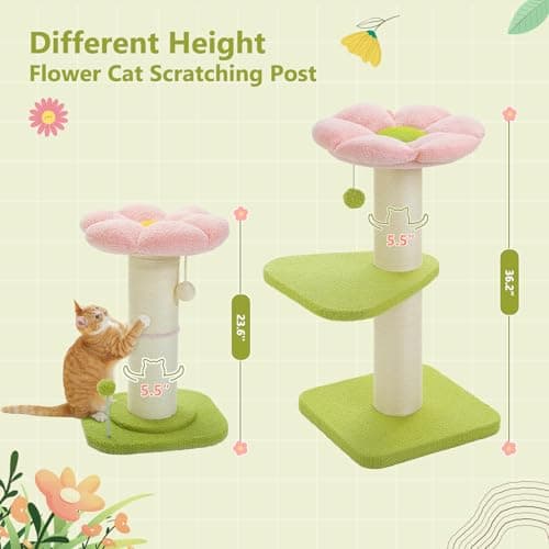 PEQULTI Super Thick 36.2'' Tall Scratch Post for Large Cats