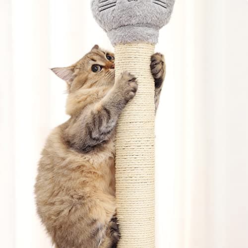 10" Sisal Cat Scratching Post Refill for Cube Tower, 2 Pack with Screws, White