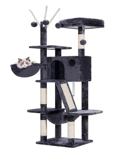 Smoky Gray MPJ019-SG Hey-Brother 53" Cat Tree for Indoor Cats