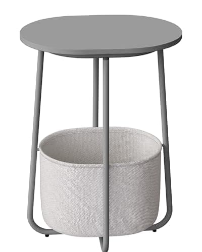 TUTOTAK White TB01BW063 Cloth Storage End Table - Living & Bed Room — Dark Grey